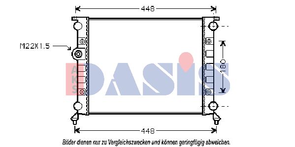 AKS DASIS Радиатор, охлаждение двигателя 020011N